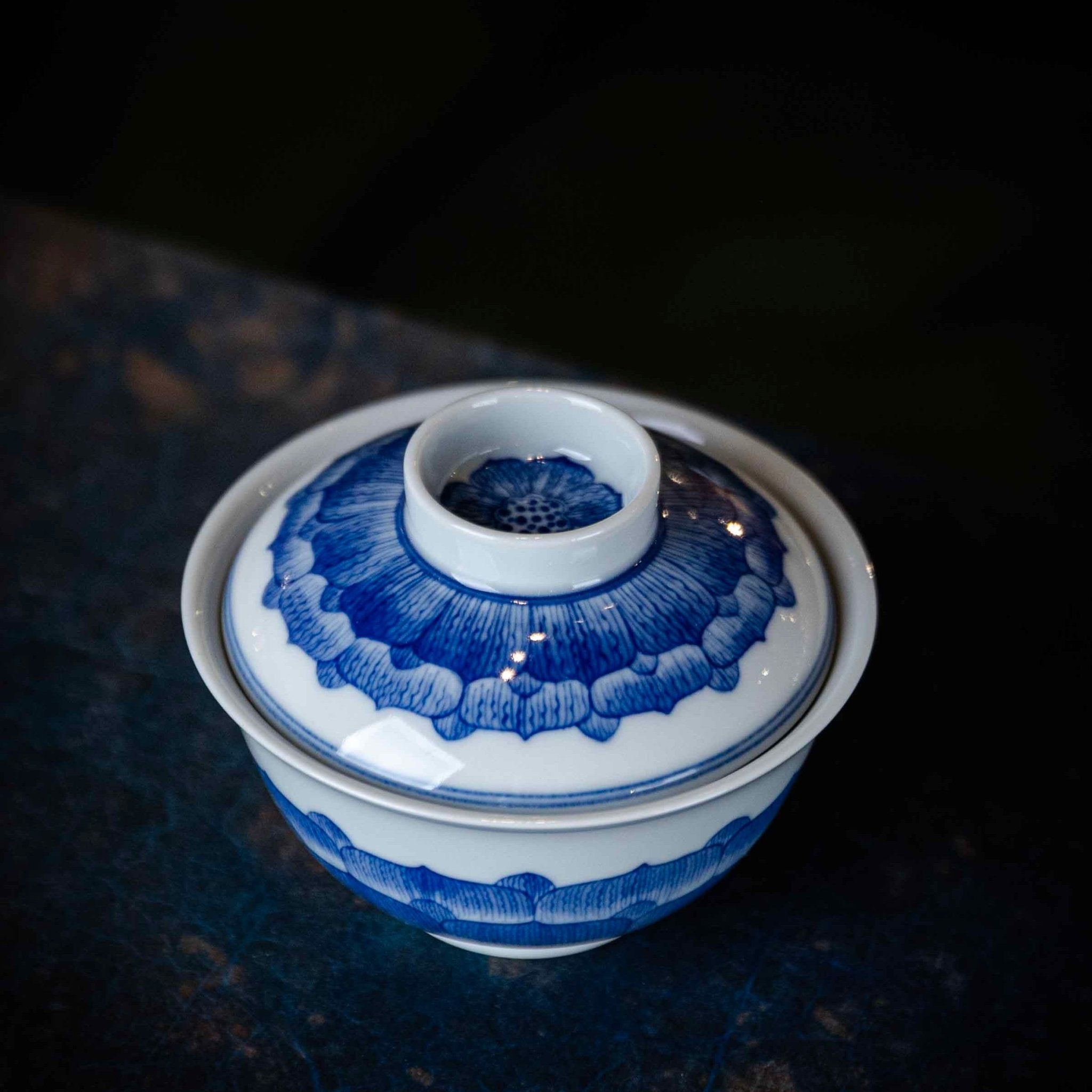 Lian Ban 130cc - Jing De Zhen Porcelain Gaiwan - zycs_China
