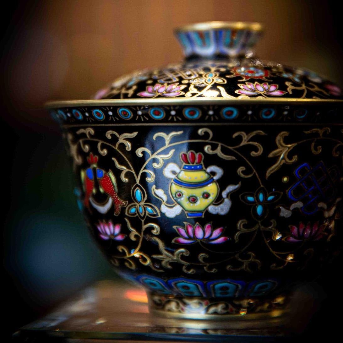 Lian Tuo Ba Bao 100cc - Jing De Zhen Porcelain Gaiwan - zycs_China