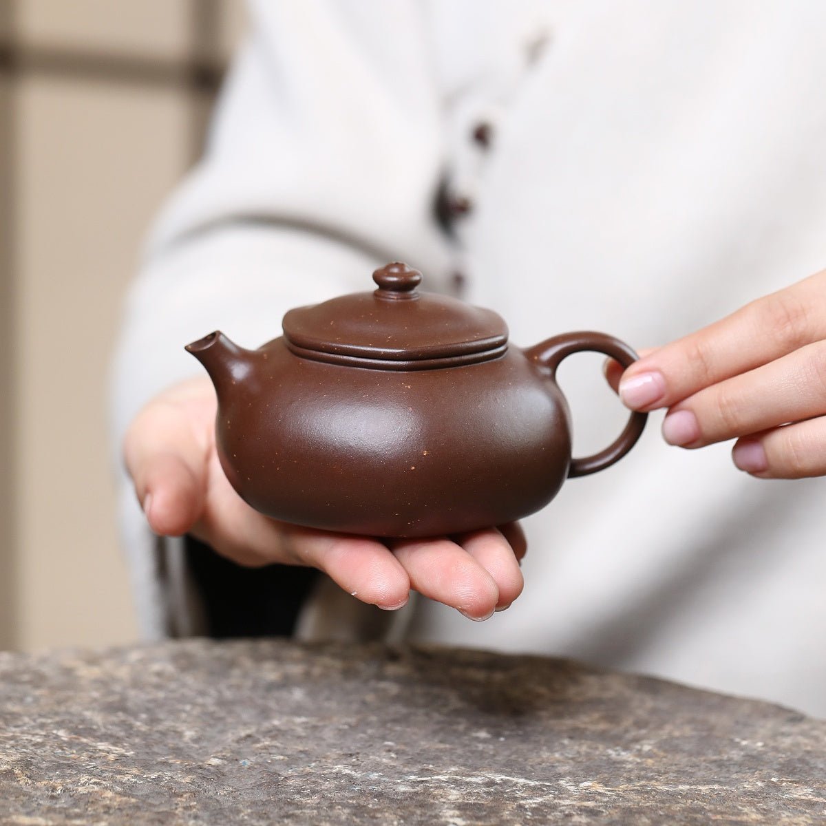 Liu Fang Han Jiang 130cc - Yixing Handmade Teapot - zycs_China