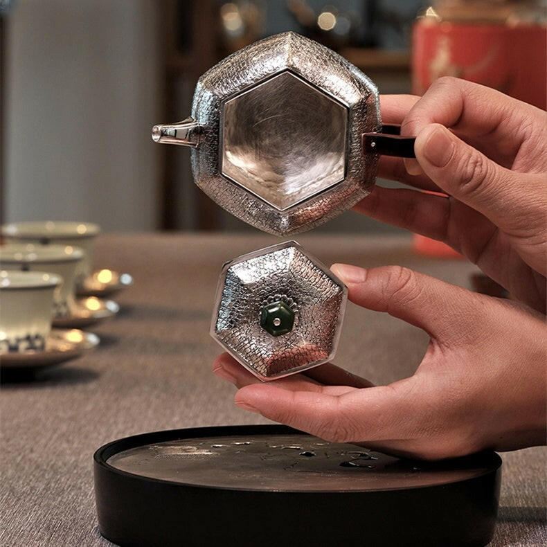 Liu Fang Lie Wen 160cc - Handmade silver pot - zycs_China