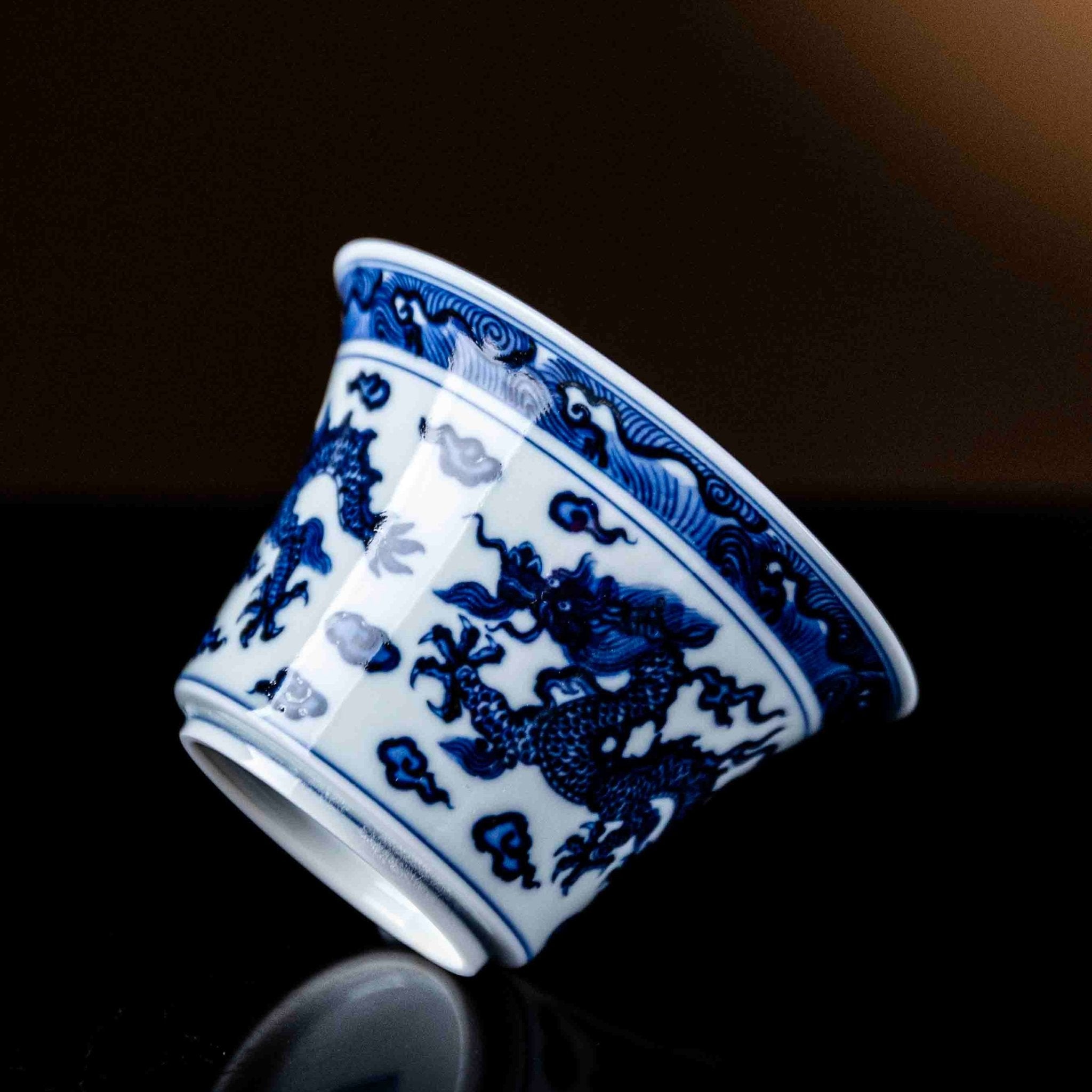 Long Chuan Hua 120cc - Jing De Zhen Porcelain Gaiwan - zycs_China