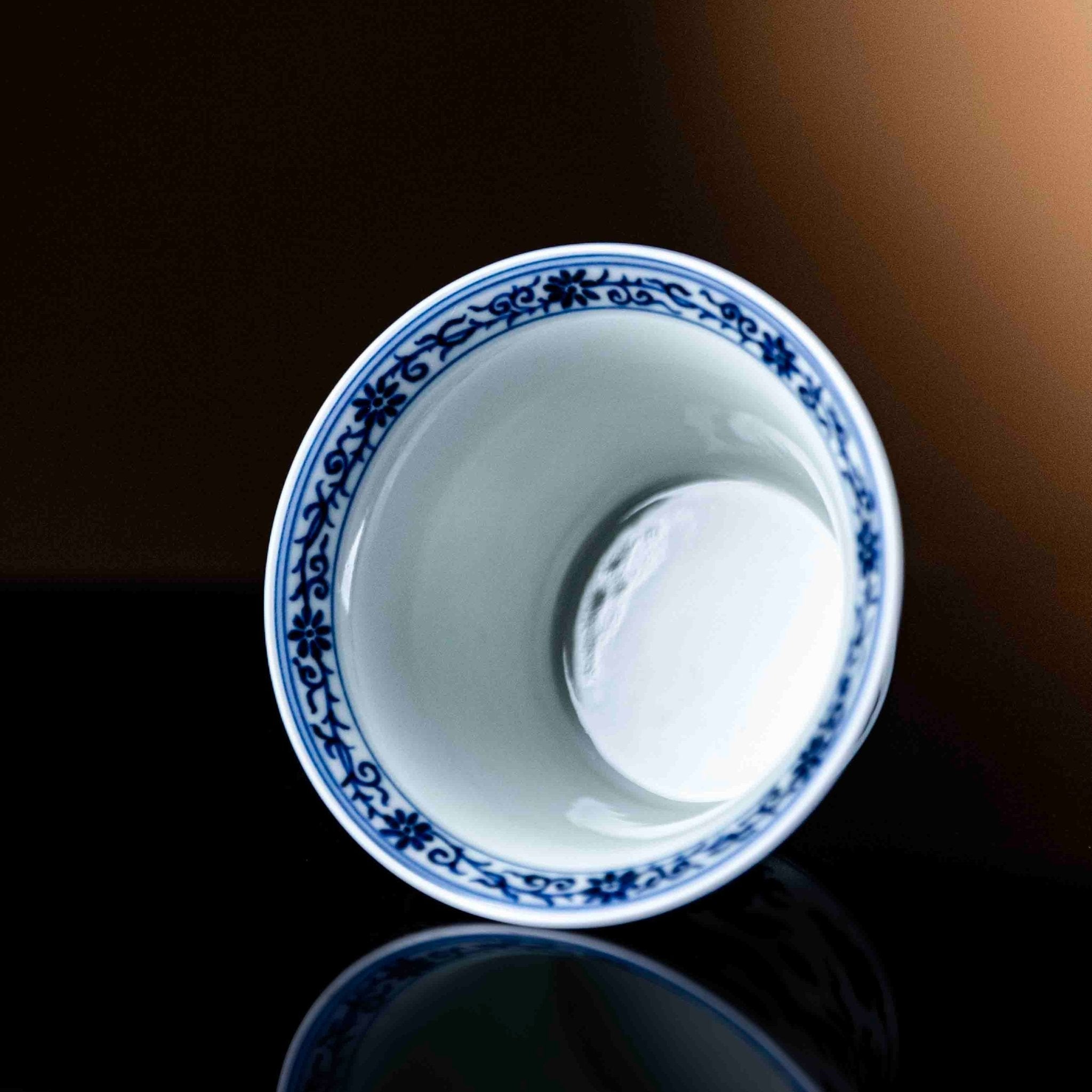 Long Chuan Hua 120cc - Jing De Zhen Porcelain Gaiwan - zycs_China