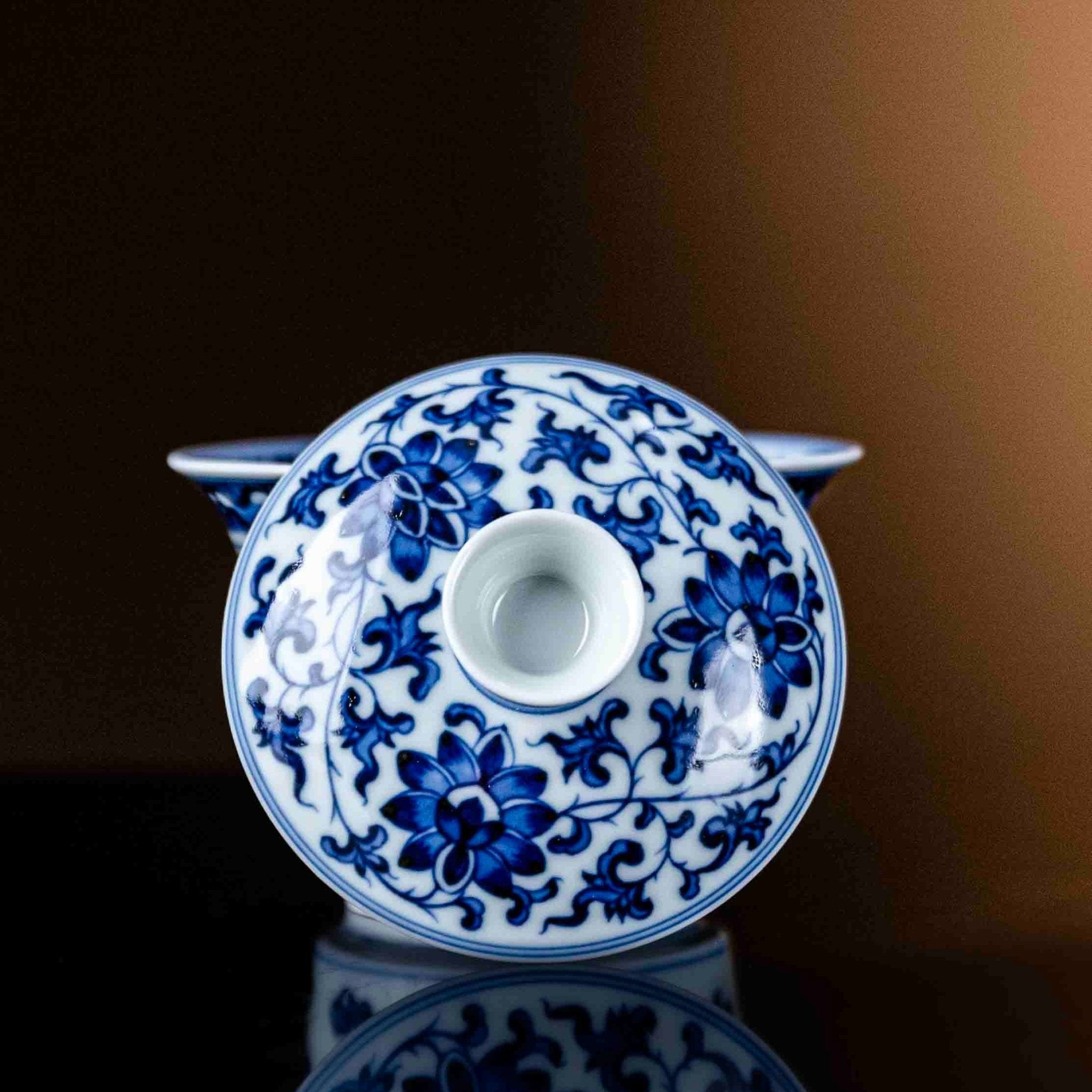 Long Chuan Hua 120cc - Jing De Zhen Porcelain Gaiwan - zycs_China
