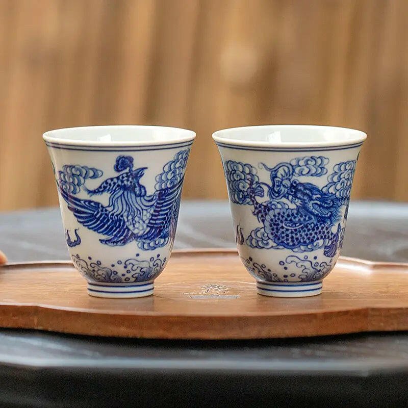 Long Feng Dui Bei - Jing De Zhen Porcelain Teacup - zycs_China - tea - teapot