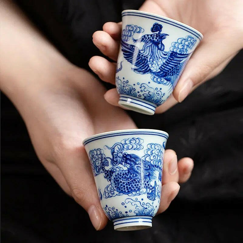 Long Feng Dui Bei - Jing De Zhen Porcelain Teacup - zycs_China - tea - teapot