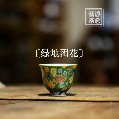 Lv Di Tuan Hua - Jing De Zhen Porcelain Teacup - zycs_China - tea - teapot