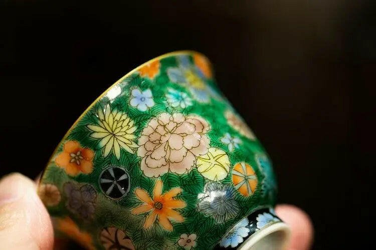 Lv Di Tuan Hua - Jing De Zhen Porcelain Teacup - zycs_China - tea - teapot