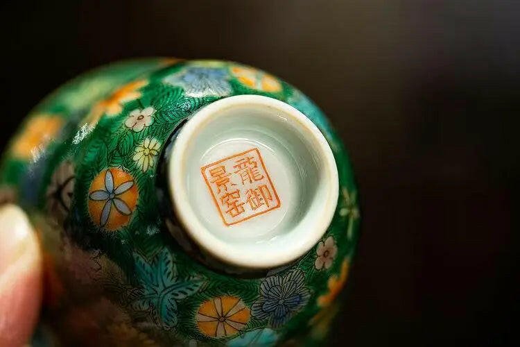 Lv Di Tuan Hua - Jing De Zhen Porcelain Teacup - zycs_China - tea - teapot