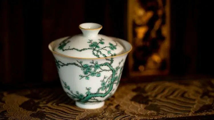 Lv Mei Hua - Jing De Zhen Porcelain Gaiwan - zycs_China - tea - teapot