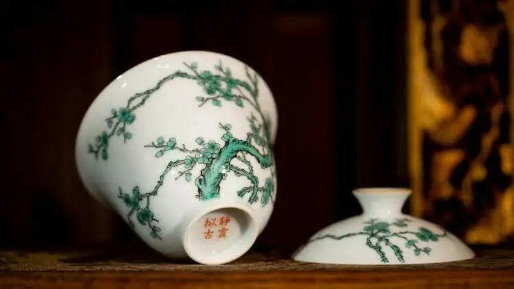 Lv Mei Hua - Jing De Zhen Porcelain Gaiwan - zycs_China - tea - teapot