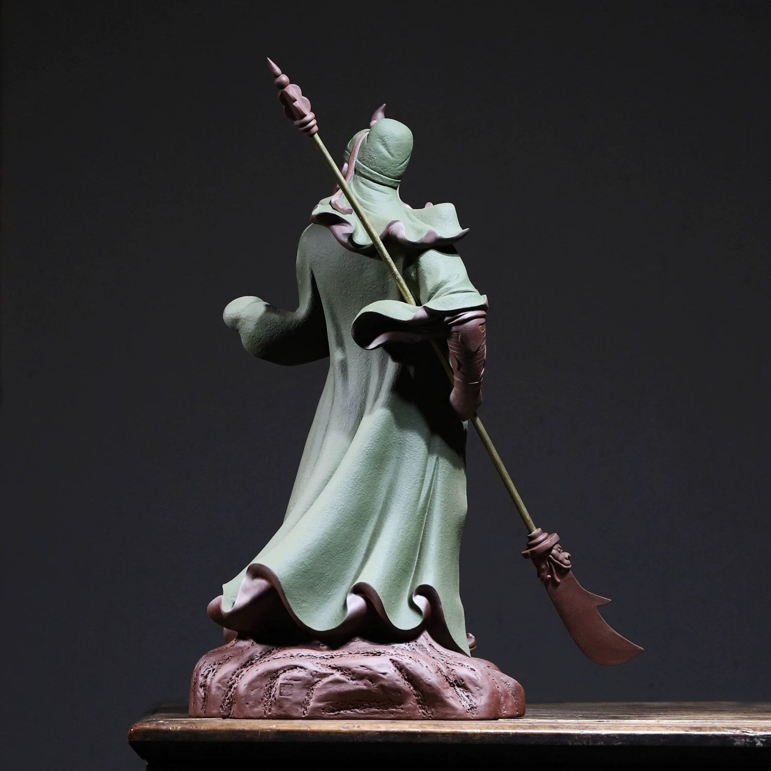 Lv Pao Guan Gong - Zisha Sculpture - zycs_China