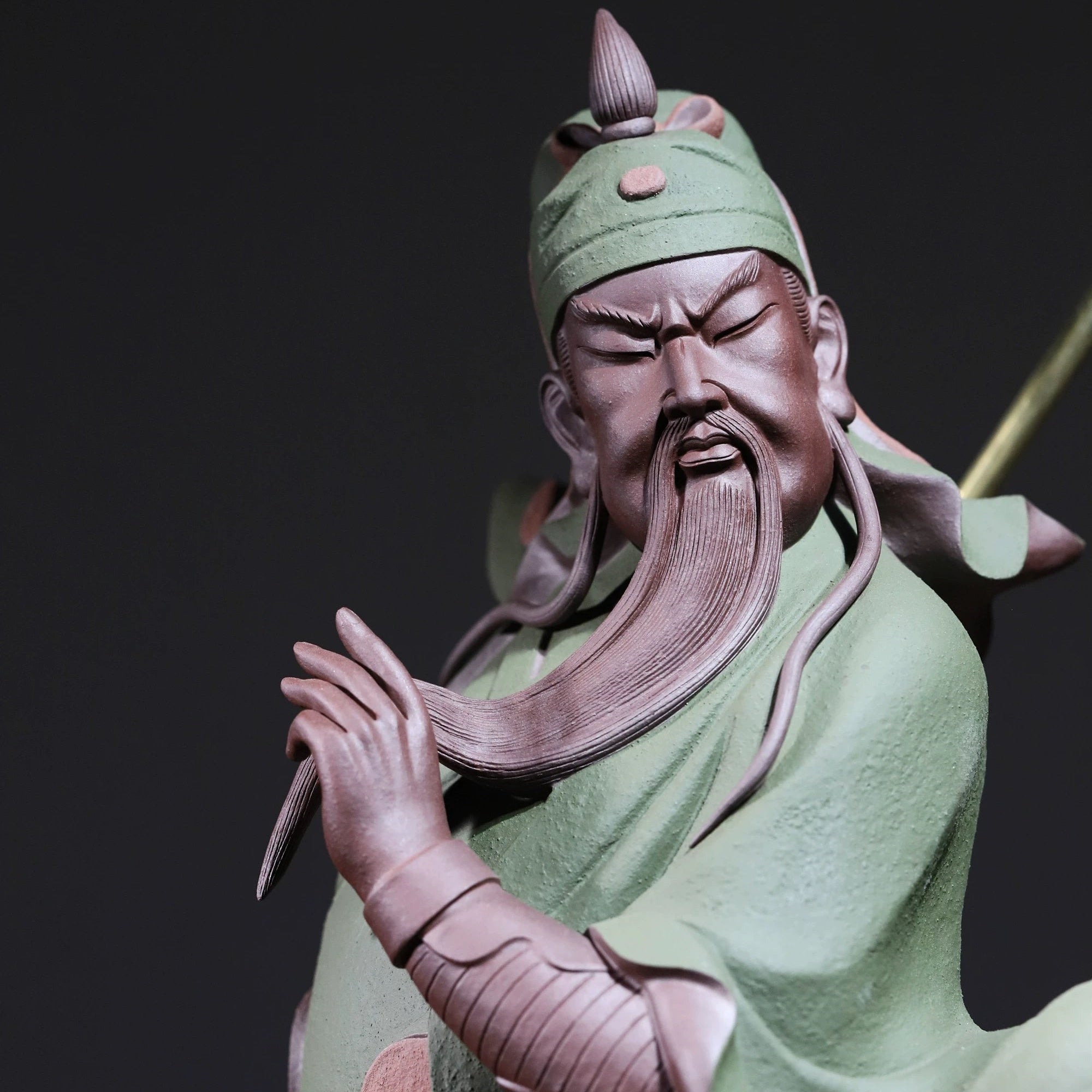 Lv Pao Guan Gong - Zisha Sculpture - zycs_China