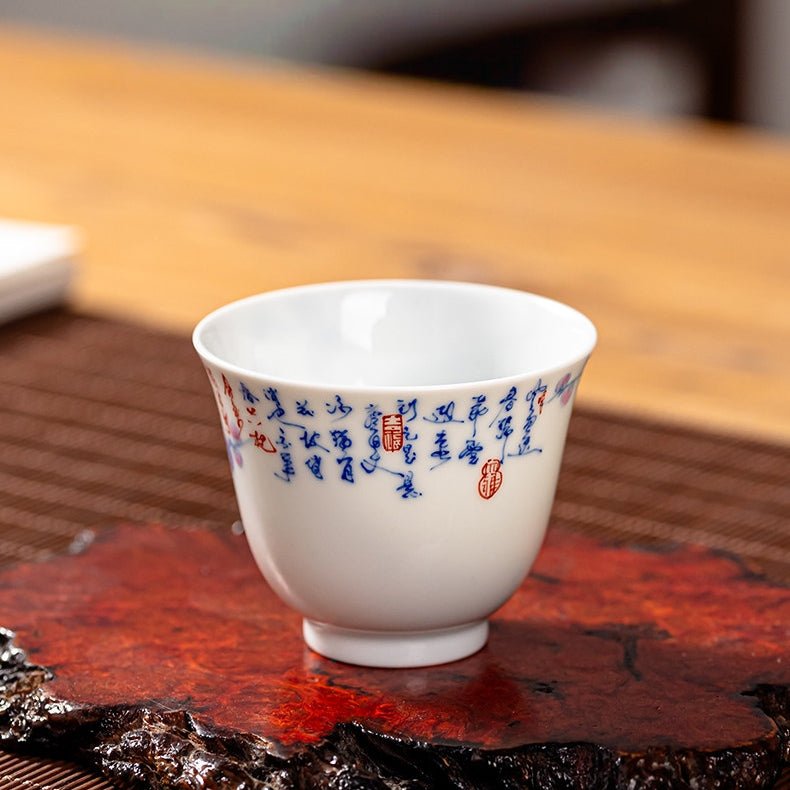 Mei Hua 140cc - Jing De Zhen Porcelain Gaiwan - zycs_China