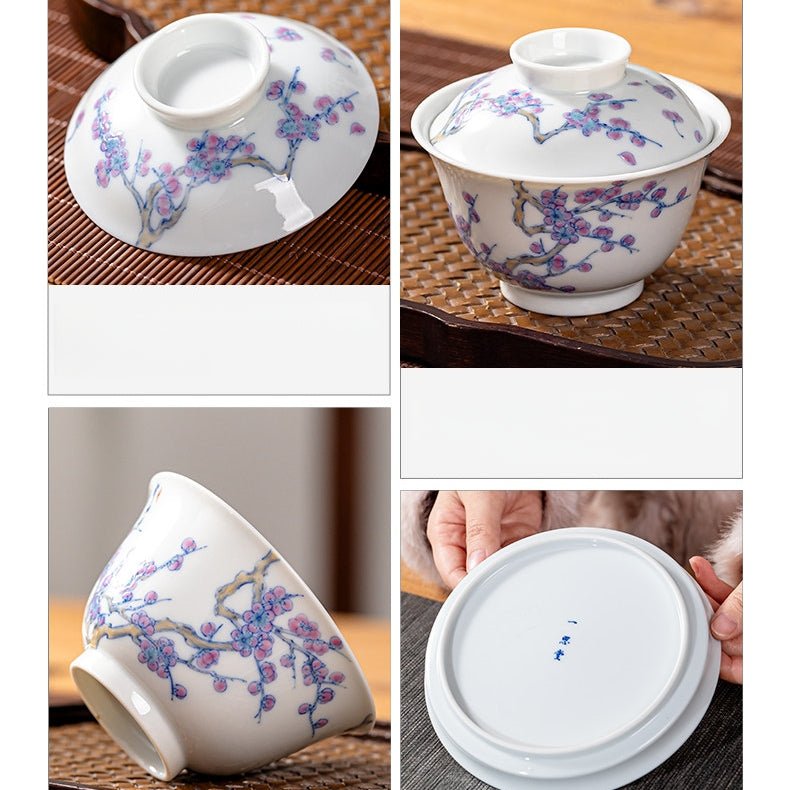 Mei Hua 140cc - Jing De Zhen Porcelain Gaiwan - zycs_China