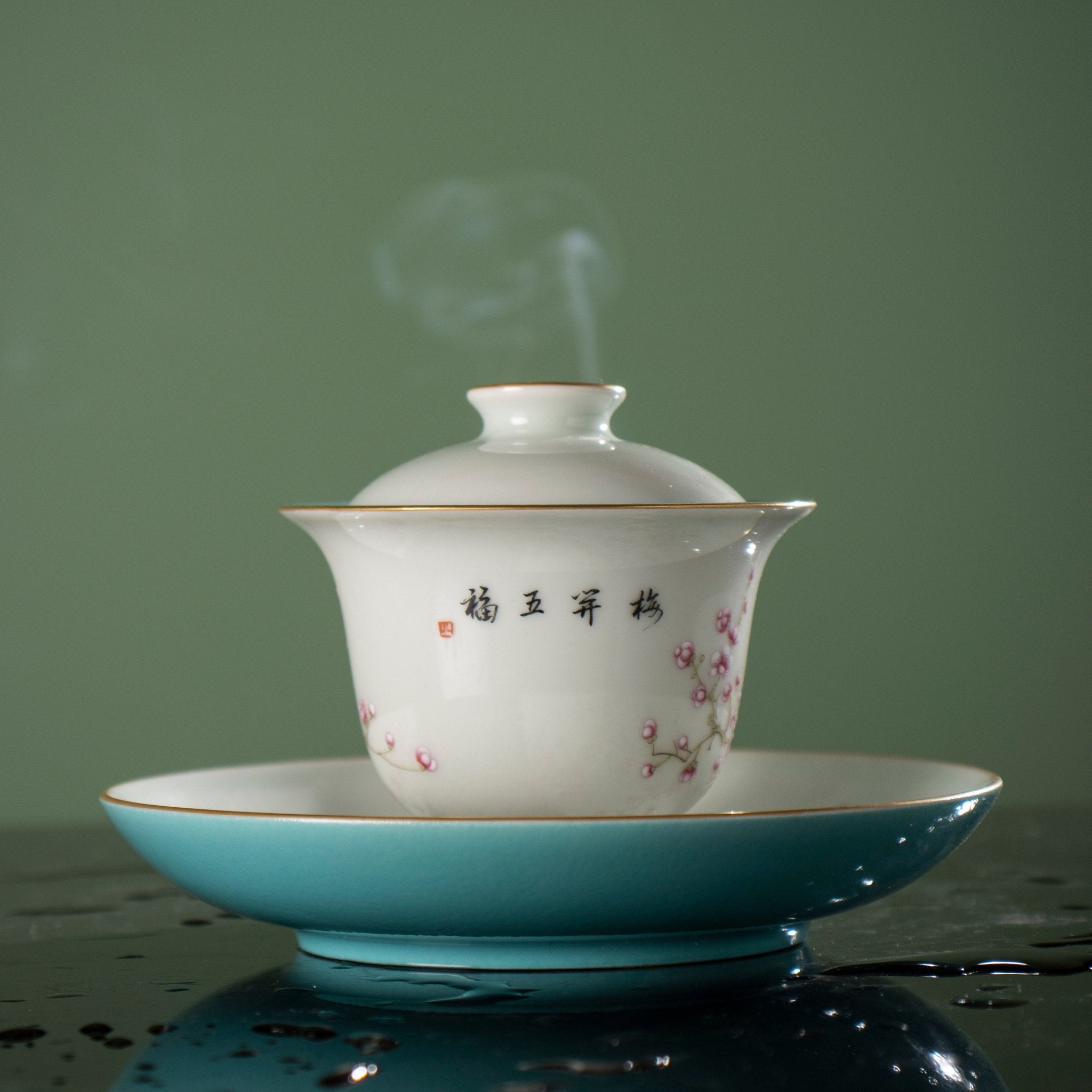 Mei Kai Wu Fu 100cc - Jing De Zhen Porcelain Gaiwan - zycs_China