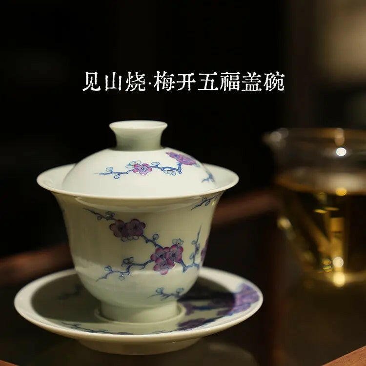 Mei Kai Wu Fu 145cc - Jing De Zhen Handmade Gai Wan - zycs_China - tea - teapot