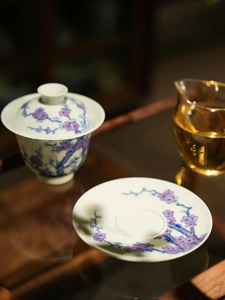 Mei Kai Wu Fu 145cc - Jing De Zhen Handmade Gai Wan - zycs_China - tea - teapot