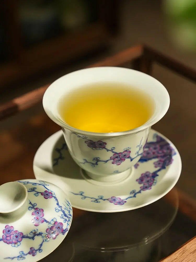Mei Kai Wu Fu 145cc - Jing De Zhen Handmade Gai Wan - zycs_China - tea - teapot