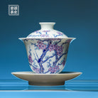 Mei Kai Wu Fu 145cc - Jing De Zhen Porcelain Gaiwan - zycs_China