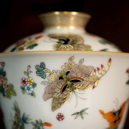 Miao Jin Die Lian Hua - Jing De Zhen Porcelain Gaiwan - zycs_China