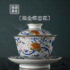 Miao Jin Die Lian Hua - Jing De Zhen Porcelain Gaiwan - zycs_China - tea - teapot