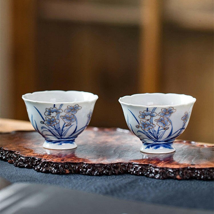Miao Jin Shui Xian - Jing De Zhen Porcelain Teacup - zycs_China
