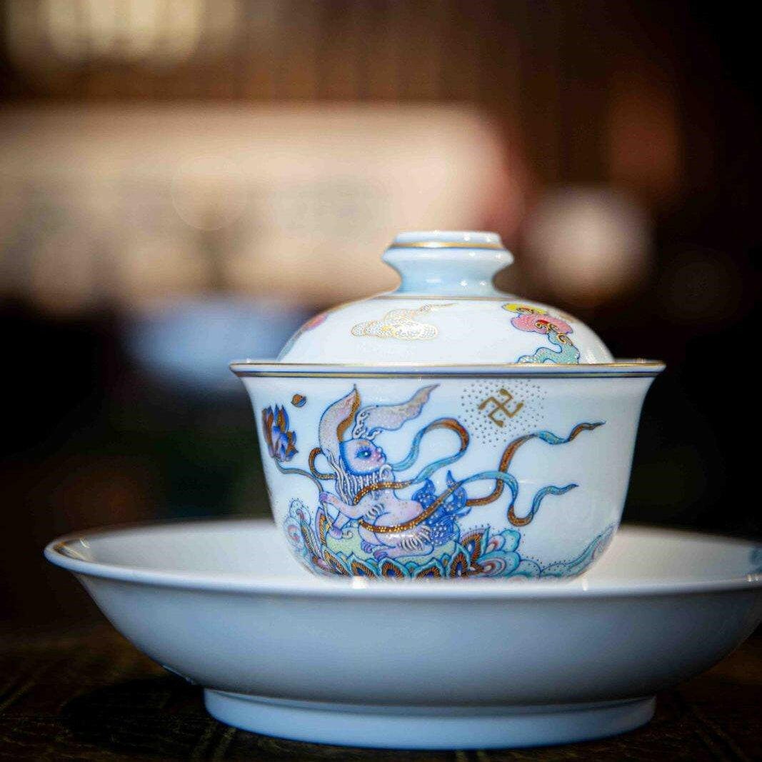 Miao Jin Yu Tu - Jing De Zhen Porcelain Gaiwan - zycs_China