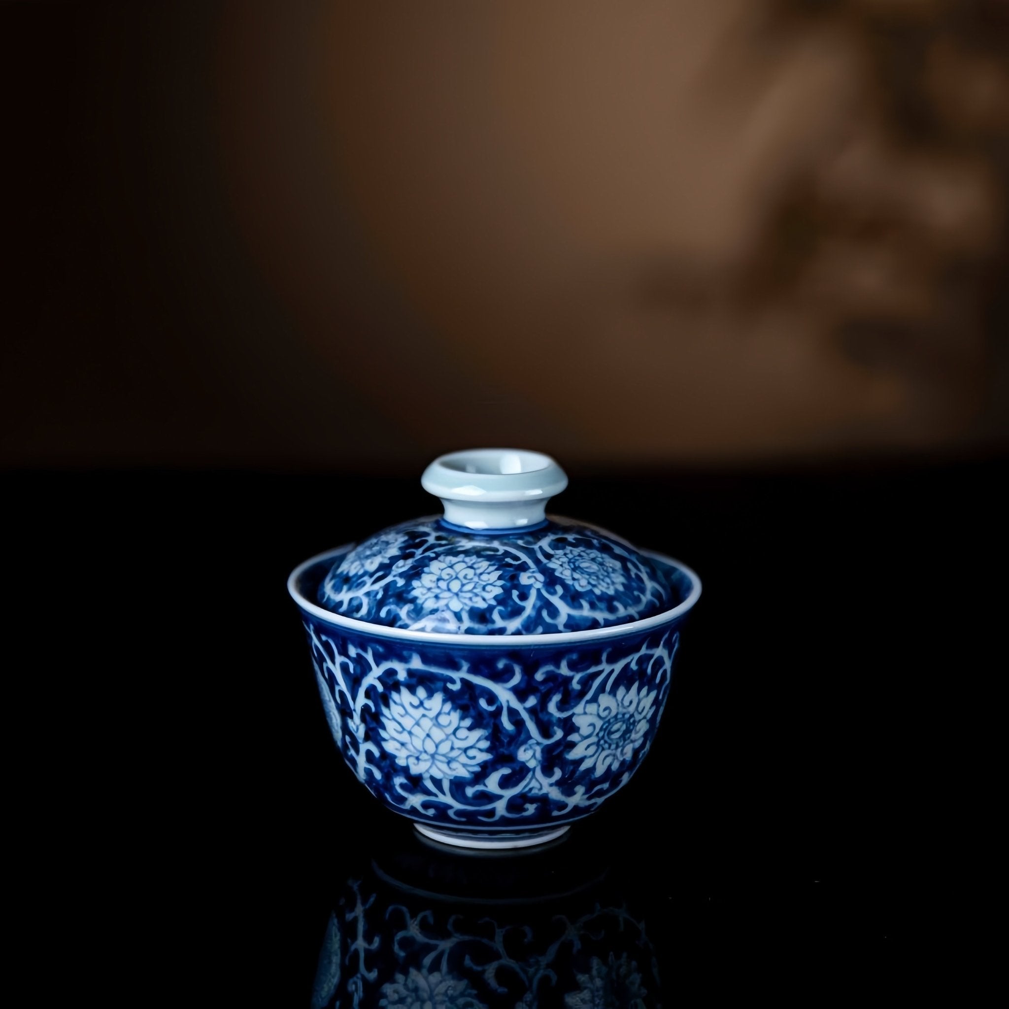 Mu Dan 100cc - Jing De Zhen Porcelain Gaiwan - zycs_China