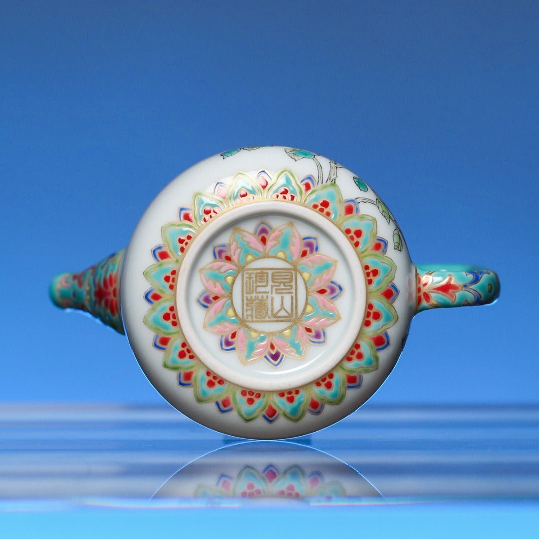 Mu Dan 110cc - Jing De Zhen Porcelain Teapot - zycs_China