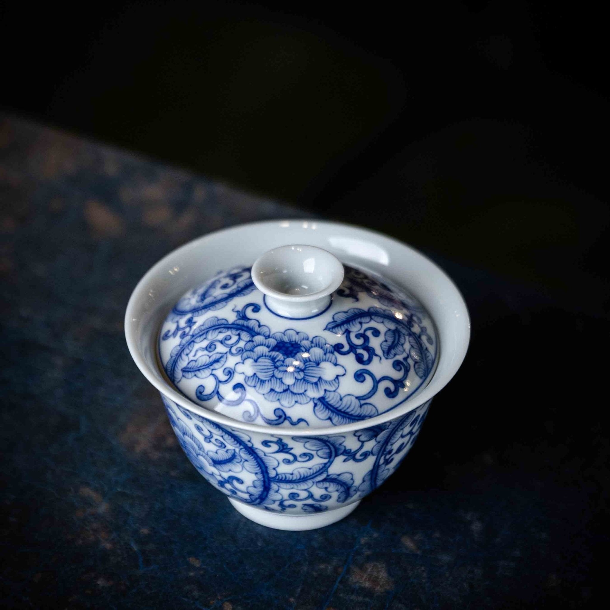 Mu Dan 120cc - Jing De Zhen Porcelain Gaiwan - zycs_China