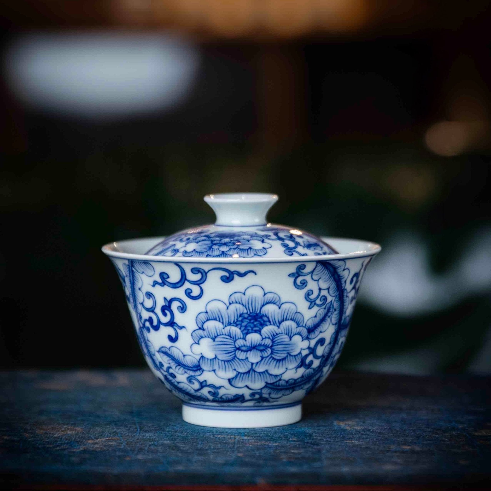 Mu Dan 120cc - Jing De Zhen Porcelain Gaiwan - zycs_China