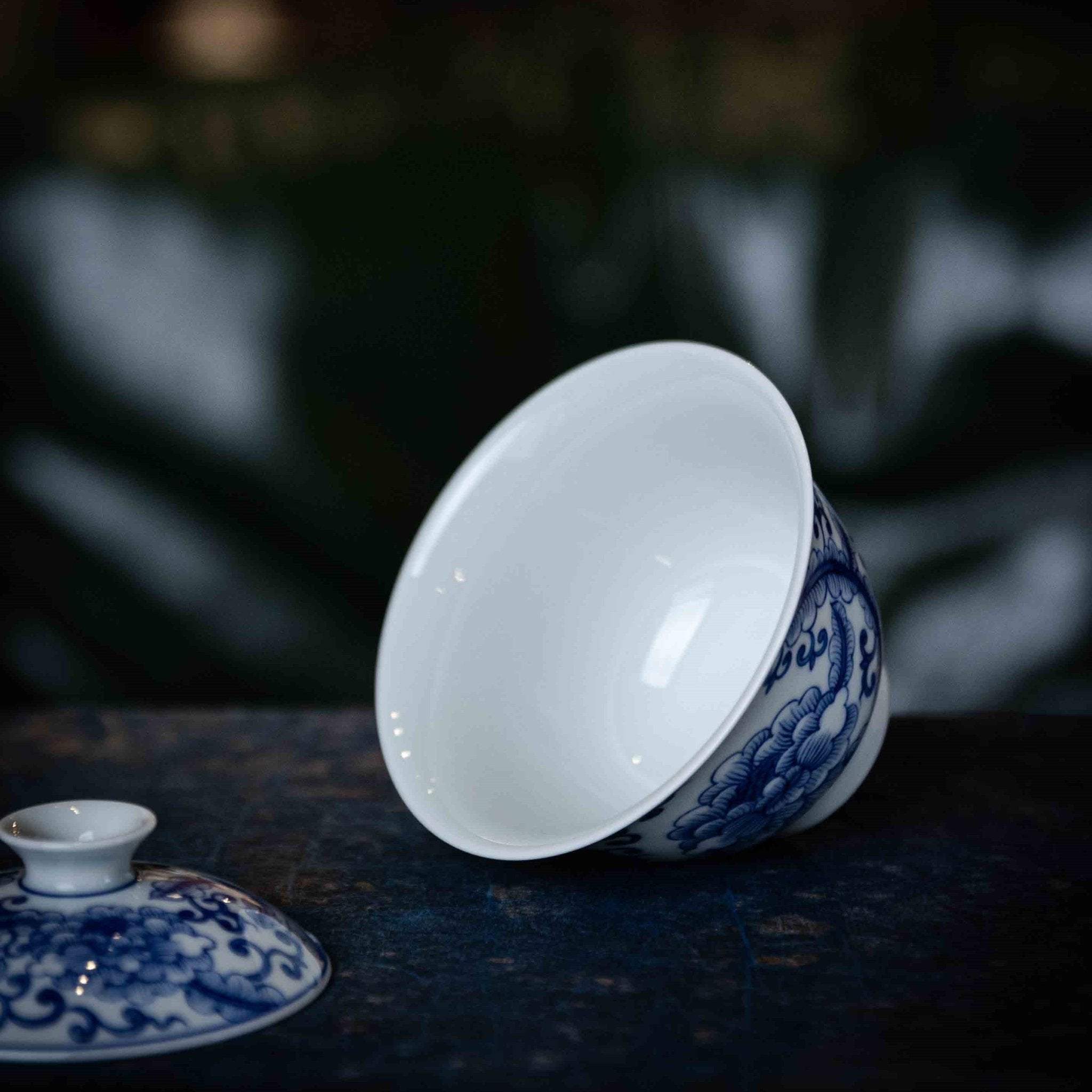 Mu Dan 120cc - Jing De Zhen Porcelain Gaiwan - zycs_China