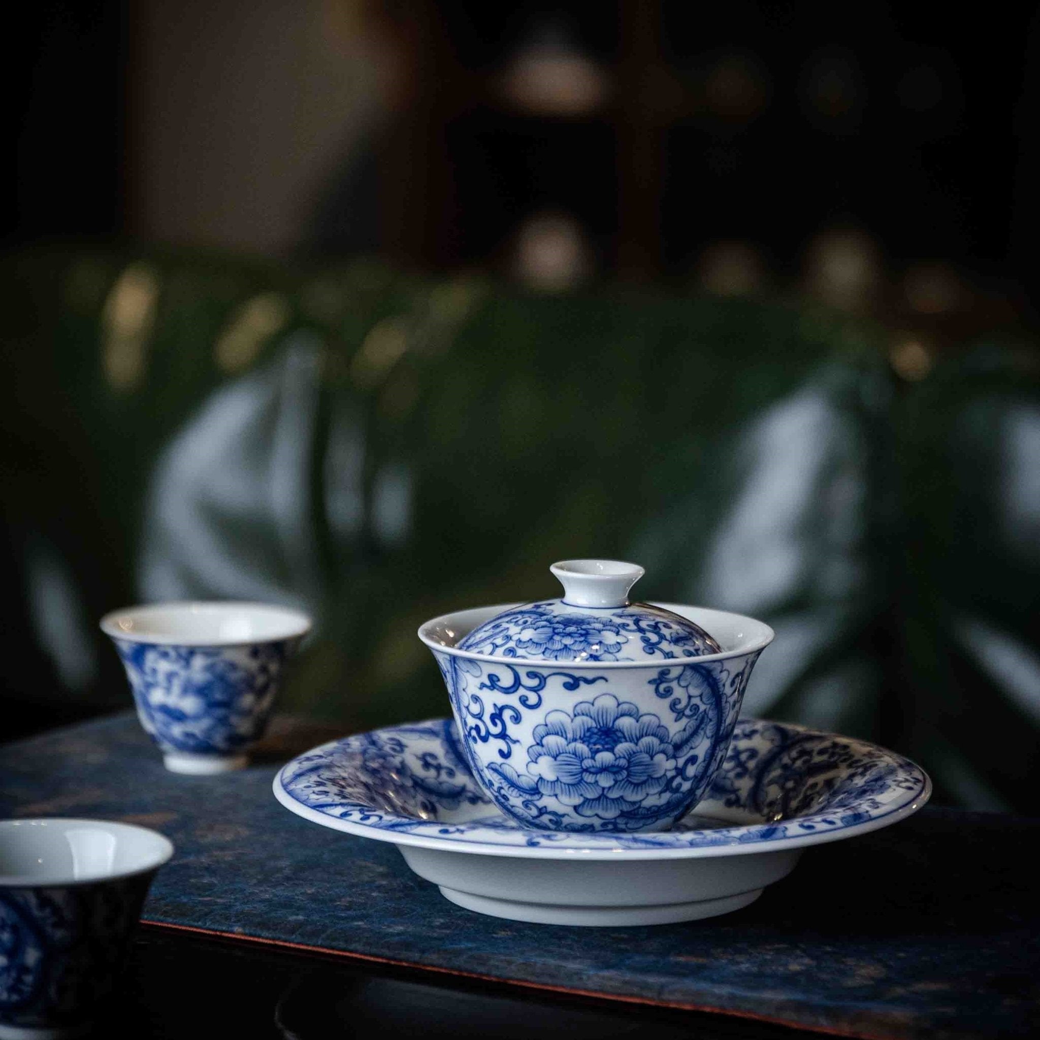 Mu Dan 120cc - Jing De Zhen Porcelain Gaiwan - zycs_China
