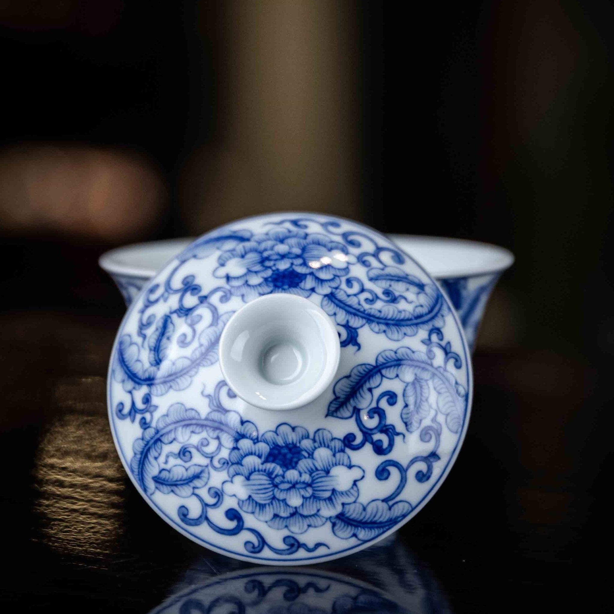 Mu Dan 120cc - Jing De Zhen Porcelain Gaiwan - zycs_China