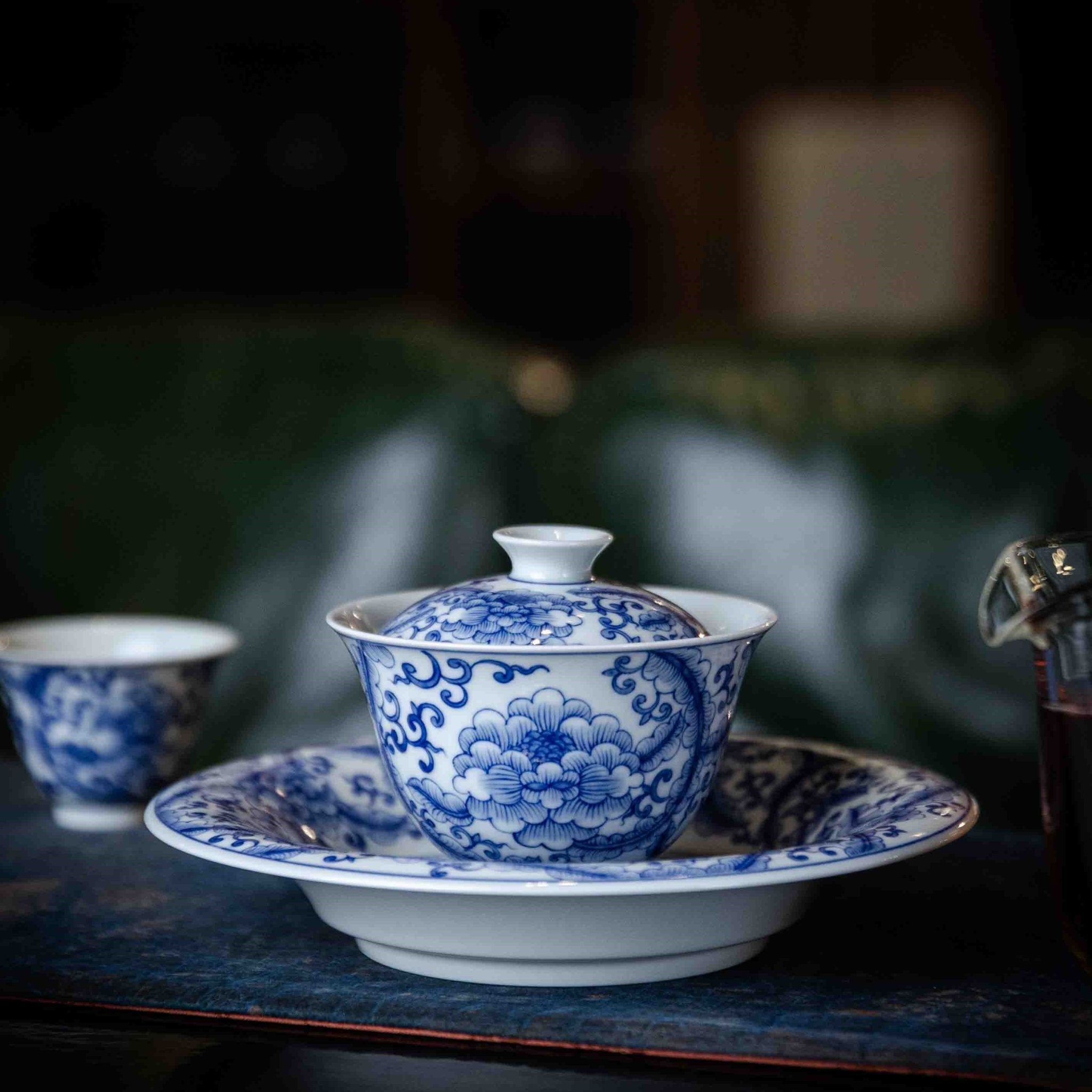 Mu Dan 120cc - Jing De Zhen Porcelain Gaiwan - zycs_China