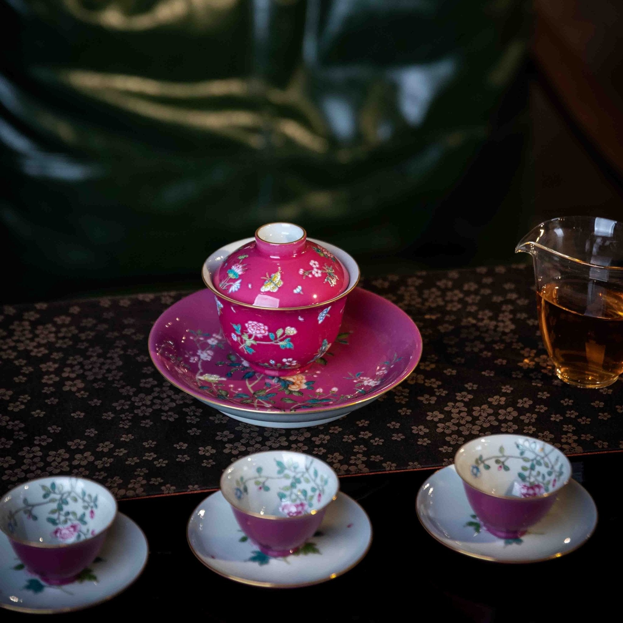 Mu Dan 170cc - Jing De Zhen Porcelain Gaiwan - zycs_China