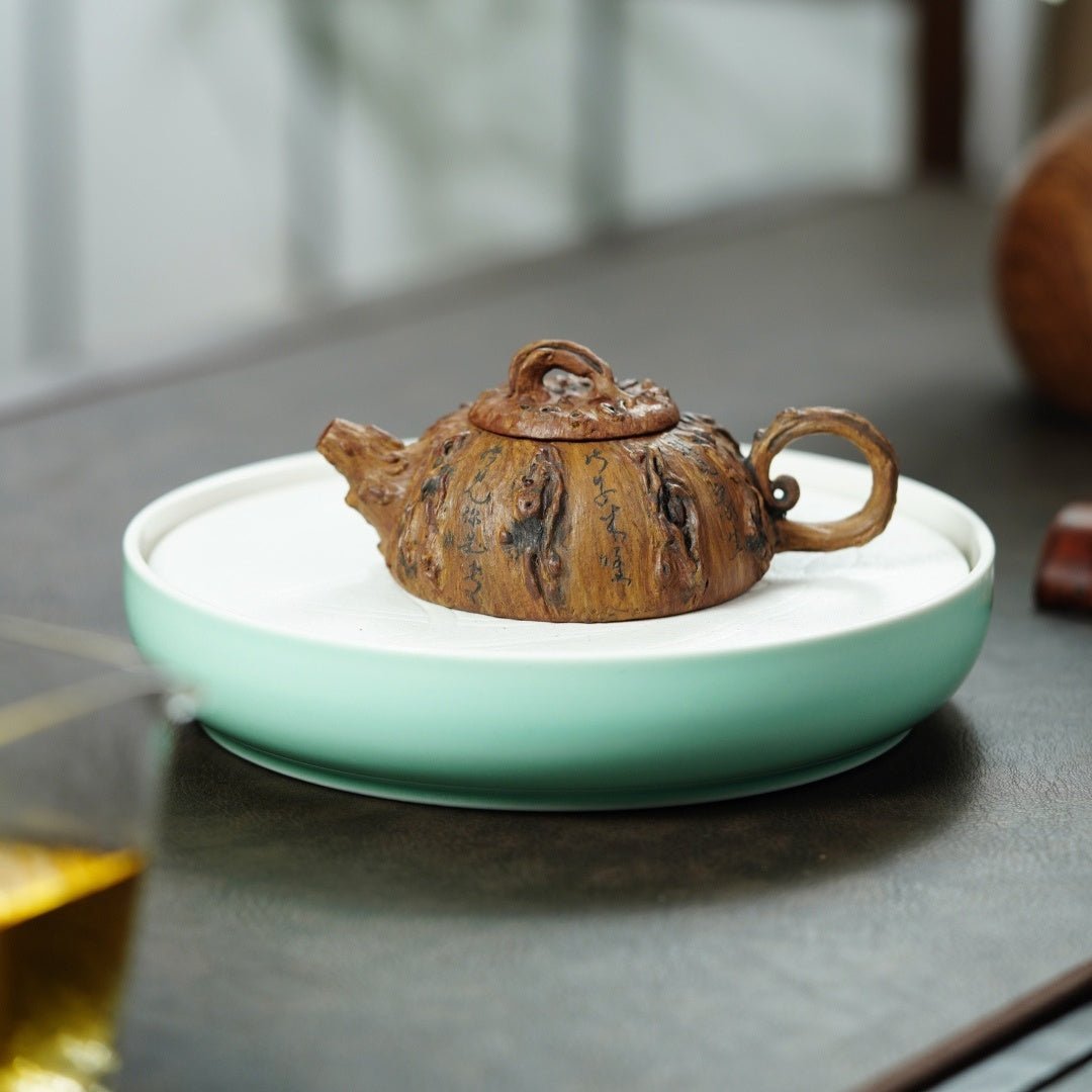 Pan Gen Shu Yu 120cc - Yixing Handmade Teapot - zycs_China - tea - teapot