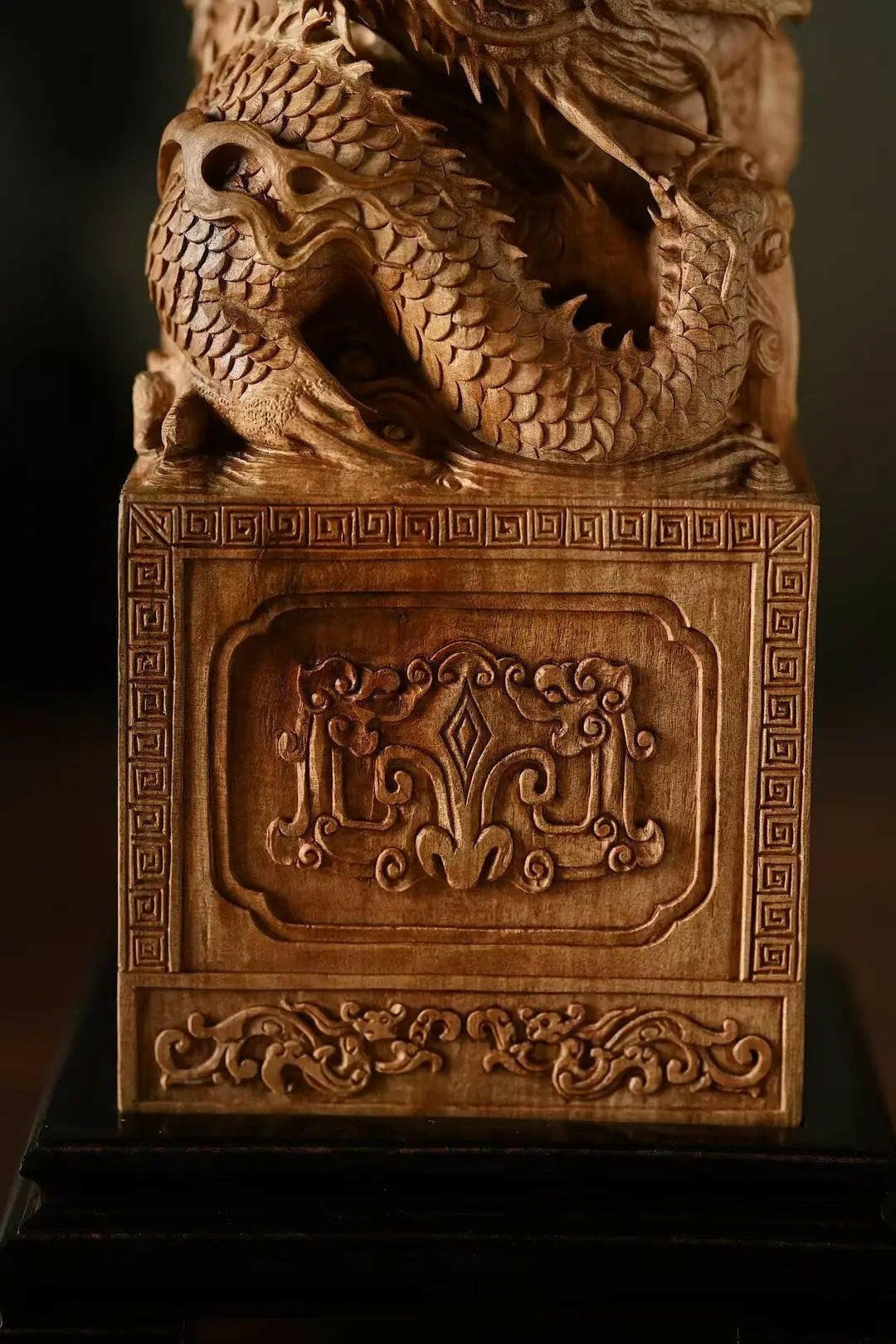 Pan Long - Wood Sculpture - zycs_China