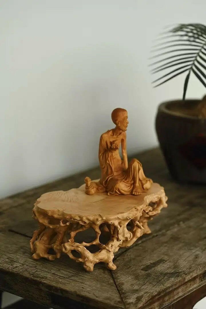 Pan Yun Shan - Wood Sculpture - zycs_China