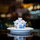 Pi Qiu Hua 110cc - Jing De Zhen Porcelain Gaiwan - zycs_China