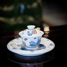 Pi Qiu Hua 110cc - Jing De Zhen Porcelain Gaiwan - zycs_China