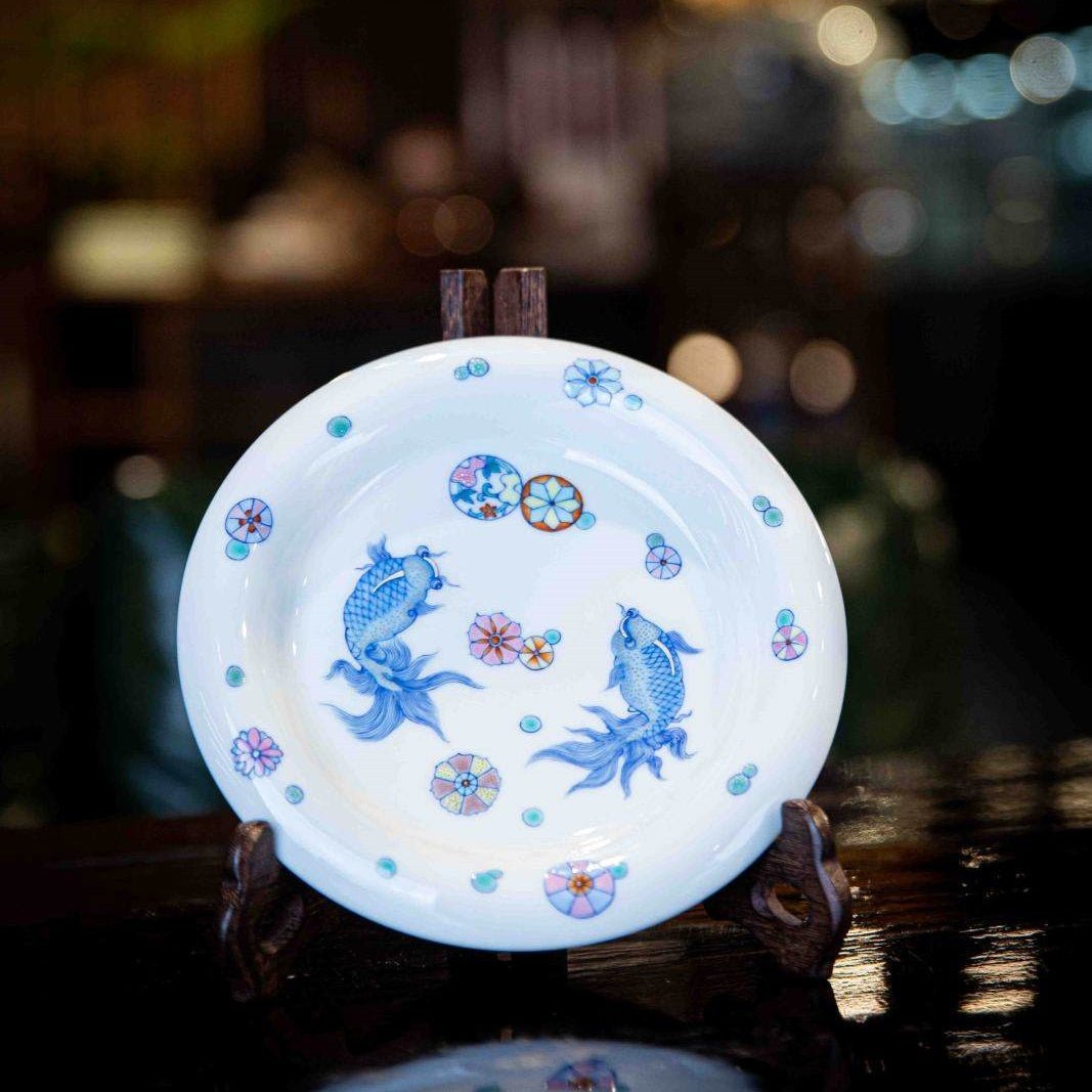 Pi Qiu Hua 110cc - Jing De Zhen Porcelain Gaiwan - zycs_China