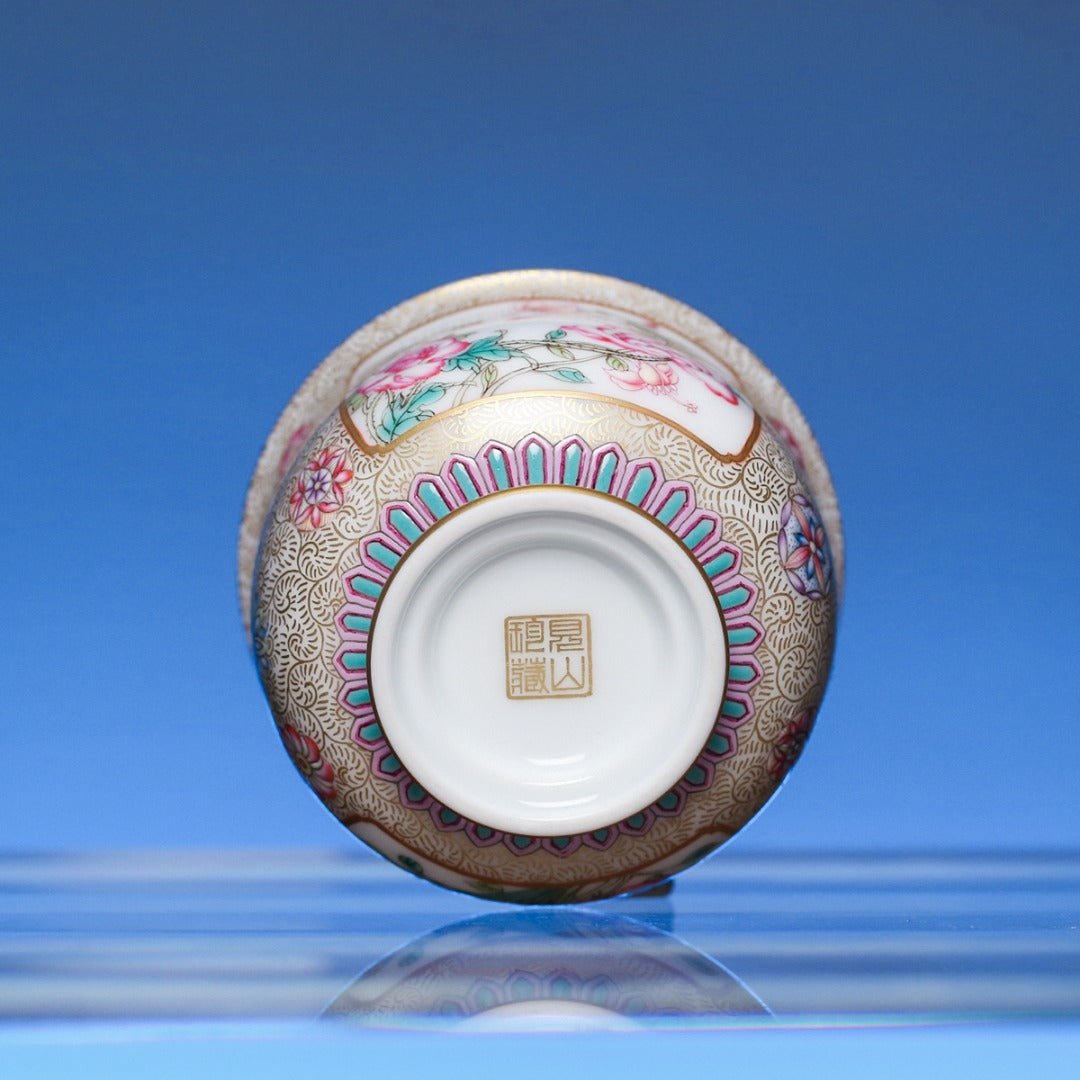 Pi Qiu Hua 120cc - Jing De Zhen Porcelain Gaiwan - zycs_China