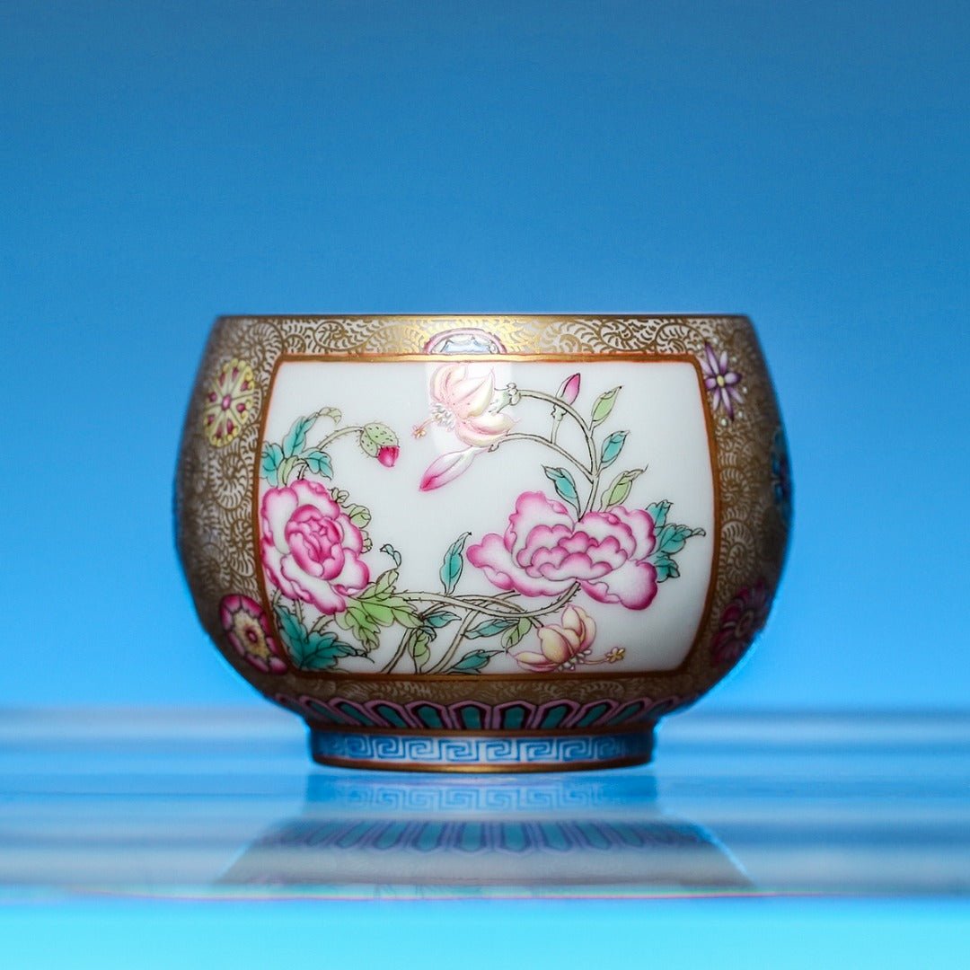 Pi Qiu Hua 120cc - Jing De Zhen Porcelain Gaiwan - zycs_China