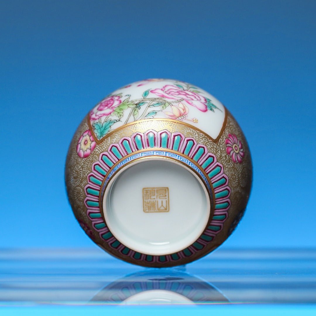 Pi Qiu Hua 120cc - Jing De Zhen Porcelain Gaiwan - zycs_China