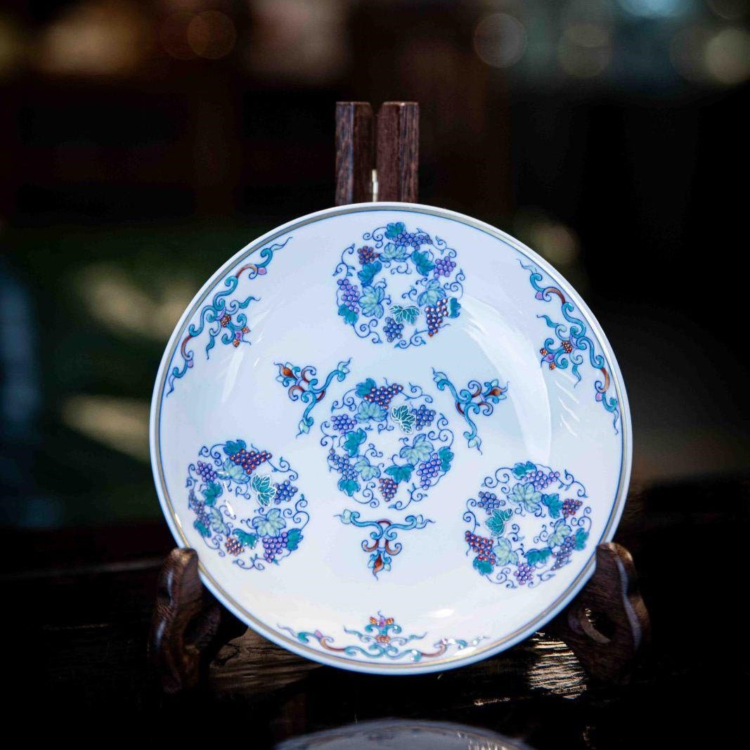 Pu Tao 110cc - Jing De Zhen Porcelain Gaiwan - zycs_China