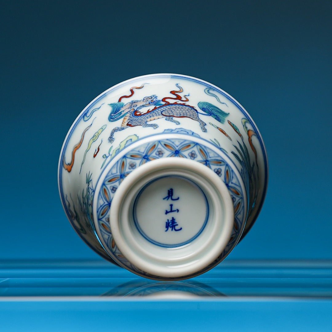 Qi Lin Xian Rui 160cc - Jing De Zhen Porcelain Gaiwan - zycs_China
