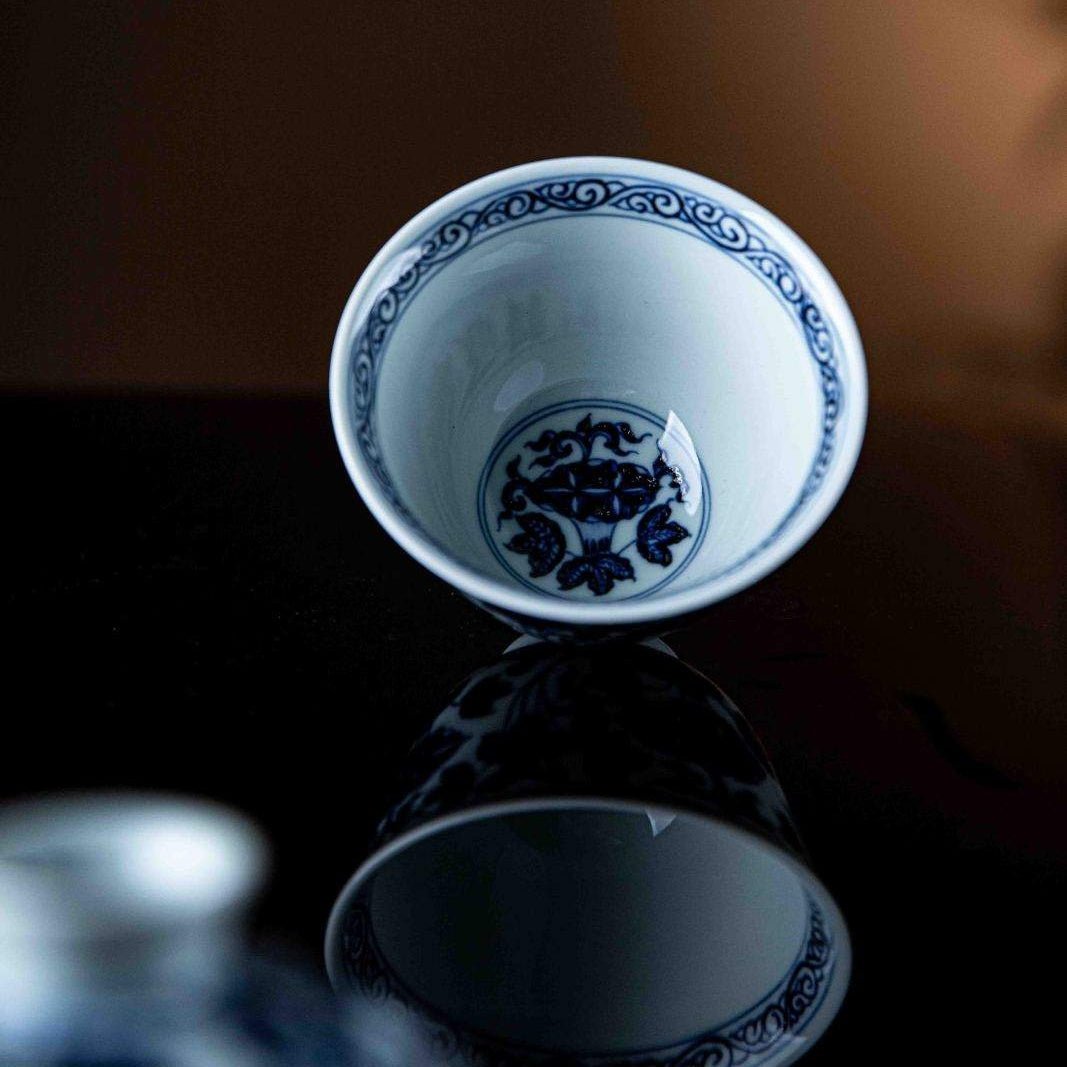Qian Niu Hua 125cc - Jing De Zhen Porcelain Gaiwan - zycs_China