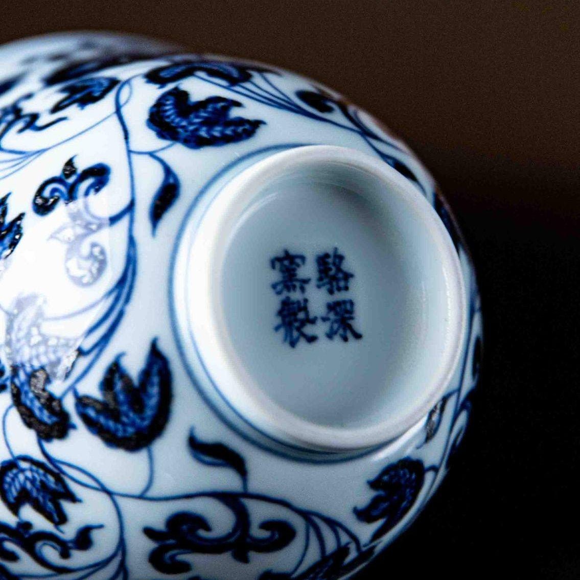 Qian Niu Hua 125cc - Jing De Zhen Porcelain Gaiwan - zycs_China