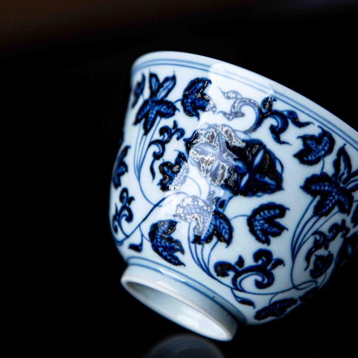 Qian Niu Hua 125cc - Jing De Zhen Porcelain Gaiwan - zycs_China